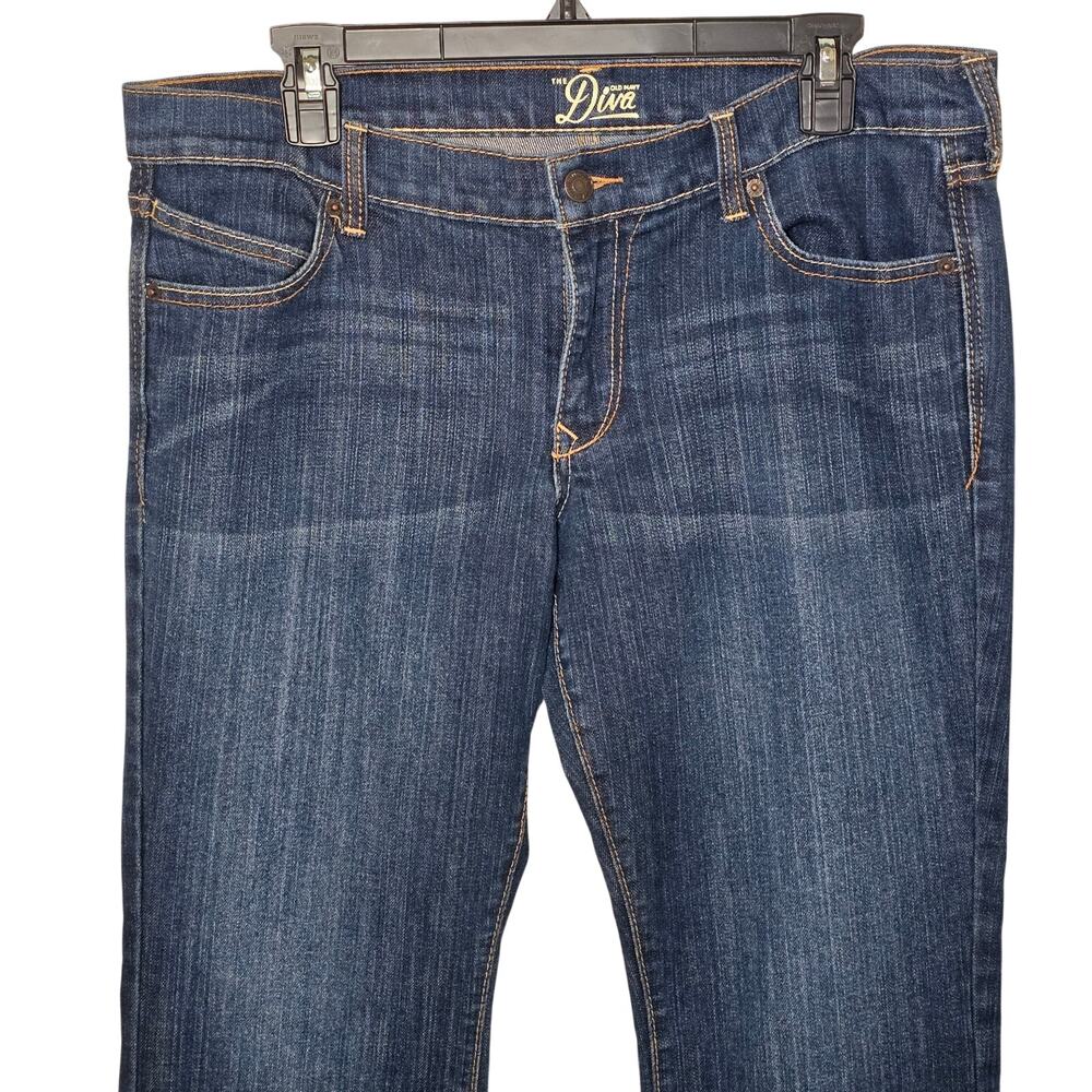Old Navy The Diva Flare Jeans Size 12 Stretch Boho Retro Y2K Dark Wash Pristine - Picture 3 of 7